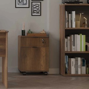 Συρταριέρα γραφείου Rio τροχήλατη χρώμα καρυδί 41x45x61 εκ.