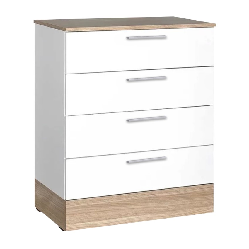 Συρταριέρα μελαμίνης Base χρώμα oak - λευκό 72x40x88εκ.