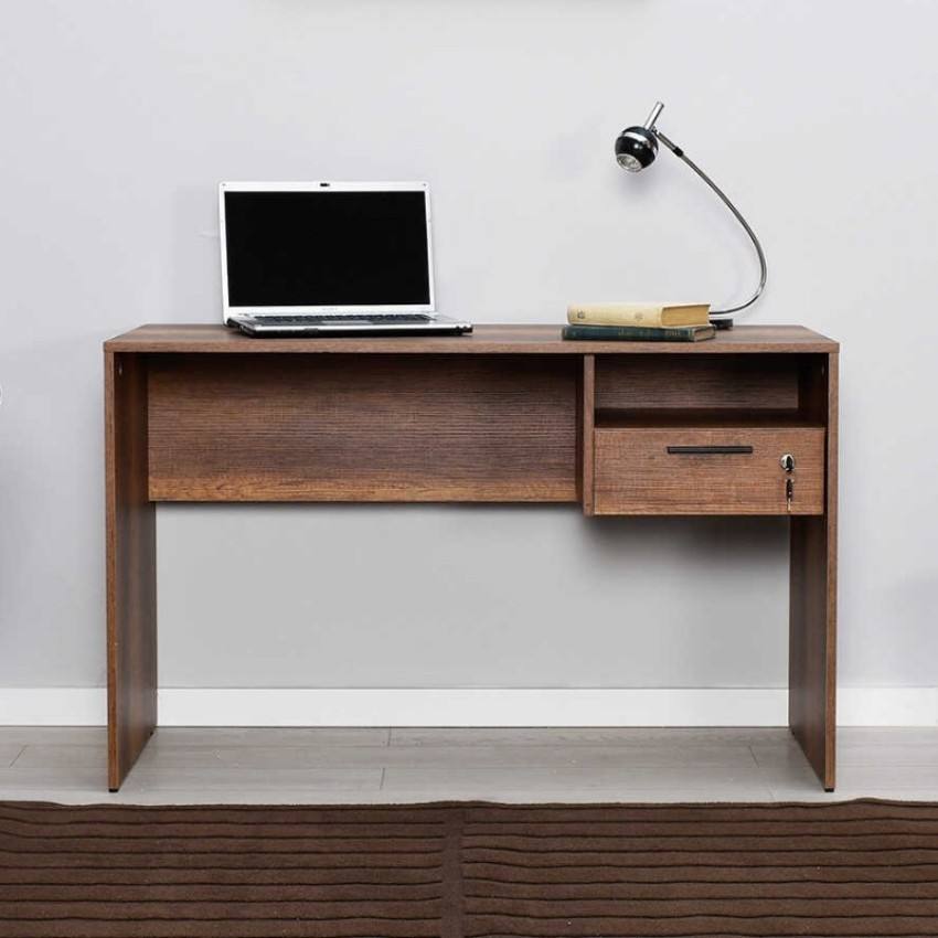 Γραφείο εργασίας Concept από μελαμίνη σε χρώμα καρυδί 120x60x75εκ.