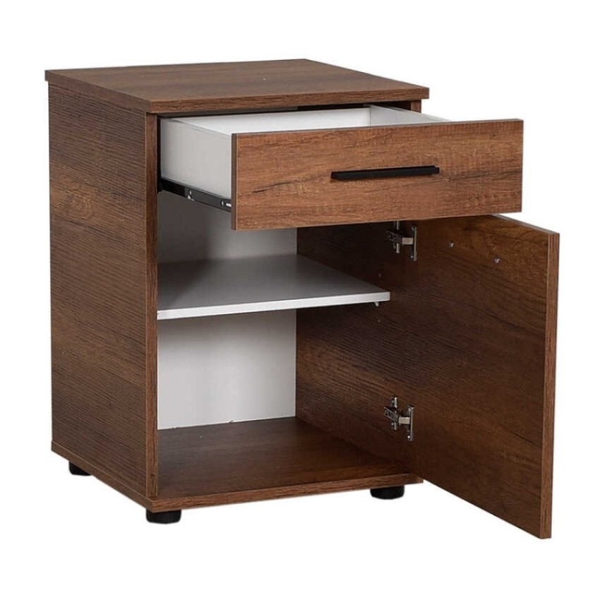 Κομοδίνο - Συρταριέρα γραφείου Trendline σε χρώμα καρυδί 40x39x57εκ.