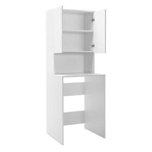 Έπιπλο πλυντηρίου Ceza από μελαμίνη χρώμα λευκό 65x60x182εκ. Έπιπλο πλυντηρίου Ceza από μελαμίνη χρώμα λευκό 65x60x182εκ.