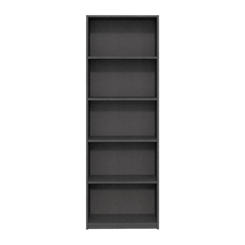 Βιβλιοθήκη μελαμίνης Max χρώμα ανθρακί 58x23x170εκ.