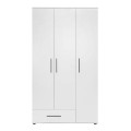 Ντουλάπα ρούχων Bianco τρίφυλλη χρώμα λευκό 103x52x187εκ.
