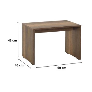 Τραπεζάκι σαλονιού - γραφείου Rio χρώμα καρυδί 60x40x43εκ.