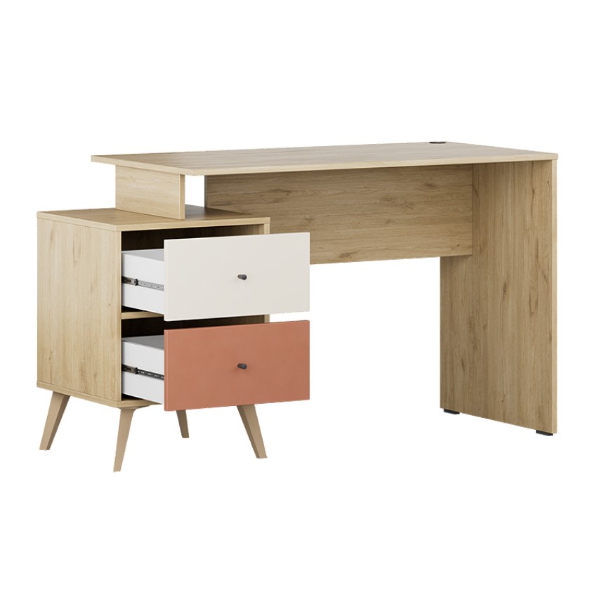 Γραφείο εργασίας Terra χρώμα florida oak 129x55x75εκ.