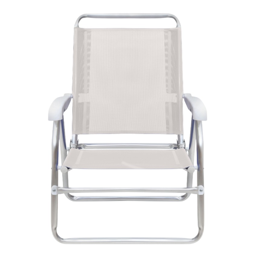 Καρεκλάκι παραλίας Alu αλουμινίου χρώμα λευκό 54x52x80εκ.