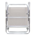 Καρεκλάκι παραλίας Alu αλουμινίου χρώμα λευκό 54x52x80εκ.