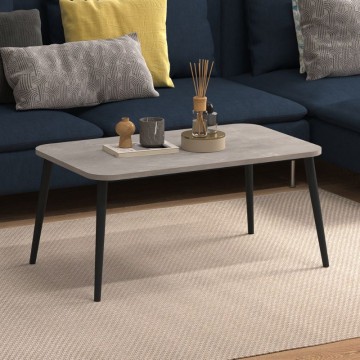 Τραπεζάκι σαλονιού Soul από μελαμίνη χρώμα γκρι ρετρό 90x55x41εκ.