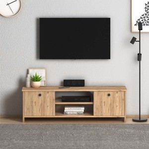 Έπιπλο τηλεόρασης Cube από μελαμίνη χρώμα pine 120x30x40εκ.