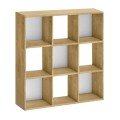 Βιβλιοθήκη Cube Sapphire Oak 90x30x90εκ. | Μοντέρνα Βιβλιοθήκη Σαλονιού