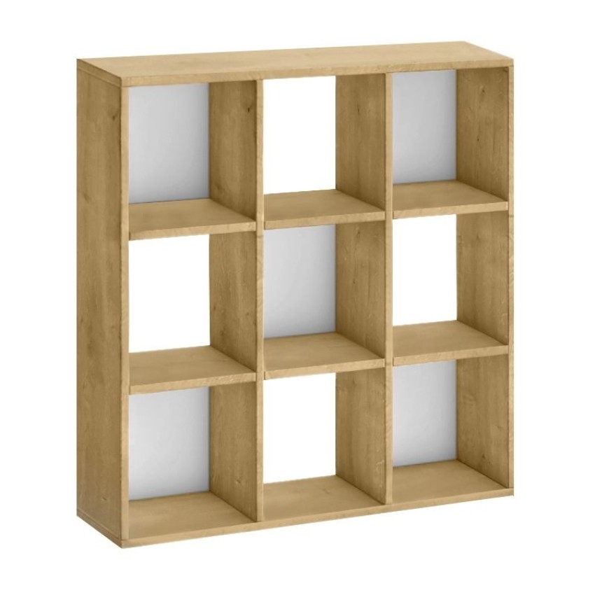 Βιβλιοθήκη Cube Sapphire Oak 90x30x90εκ. | Μοντέρνα Βιβλιοθήκη Σαλονιού