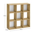 Βιβλιοθήκη Cube Sapphire Oak 90x30x90εκ. | Μοντέρνα Βιβλιοθήκη Σαλονιού