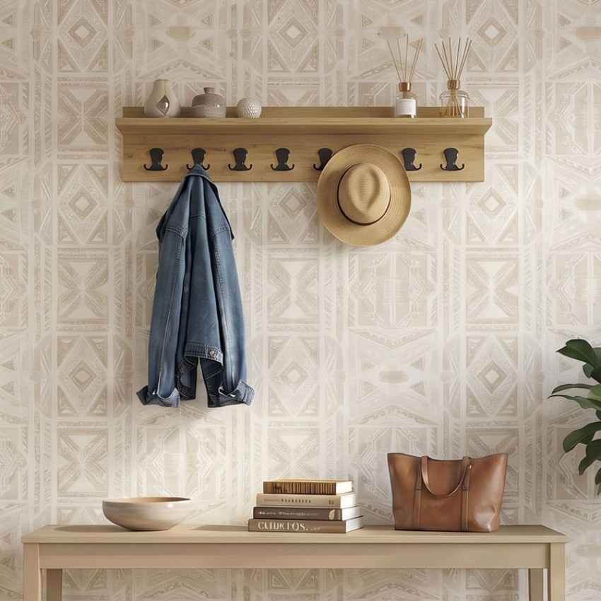 Κρεμάστρα τοίχου Vettini χρώμα sapphire oak 100x12x20εκ.