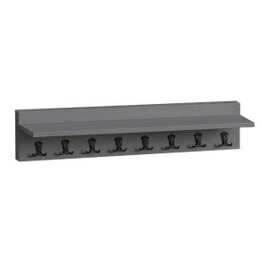 Κρεμάστρα τοίχου Vettini χρώμα ανθρακί 100x12x20εκ.
