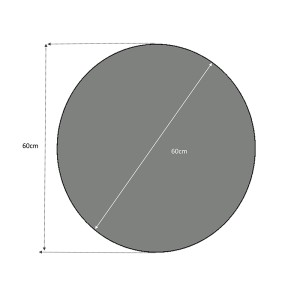 Καθρέφτης τοίχου Losta χρώμα λευκό 60x60x2,2εκ.