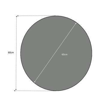 Καθρέφτης τοίχου Losta χρώμα λευκό 60x60x2,2εκ.
