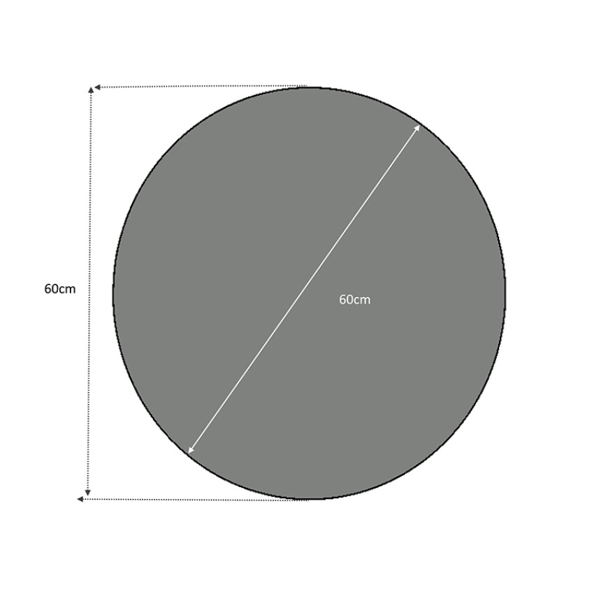 Καθρέφτης τοίχου Losta χρώμα λευκό 60x60x2,2εκ.