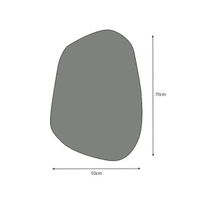 Καθρέφτης τοίχου Denza χρώμα λευκό 50x70x2,2εκ.