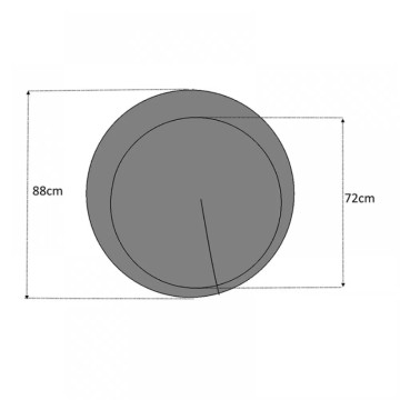 Καθρέπτης Τοίχου Moon Λευκό Ø88x2,2εκ.