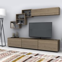 Σύνθεση Τηλεόρασης Free Καρυδί 210x35x38 εκ.