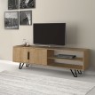 Έπιπλο τηλεόρασης Foot από μελαμίνη χρώμα sonoma 160x35x49εκ.