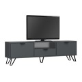 Έπιπλο τηλεόρασης Jasmine από μελαμίνη χρώμα γκρι 170x35x50εκ.