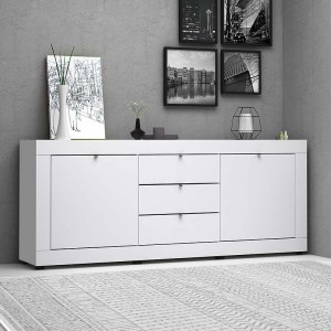 Μπουφές μελαμίνης Ocean χρώμα λευκό 210x45x86εκ.