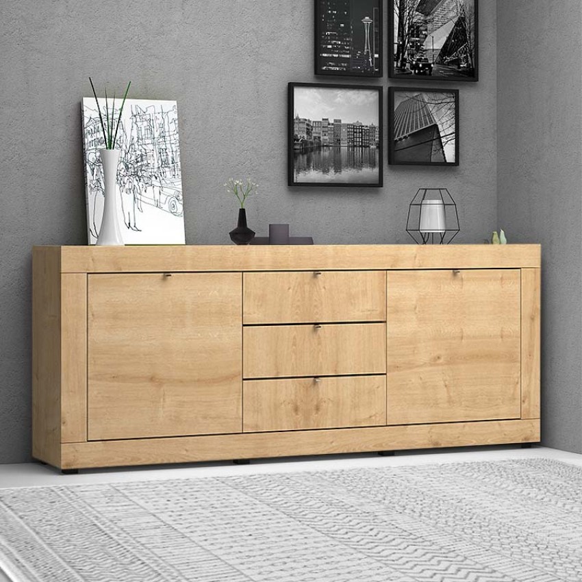 Μπουφές Ocean χρώμα φυσικό οξιάς 210x45x86εκ.