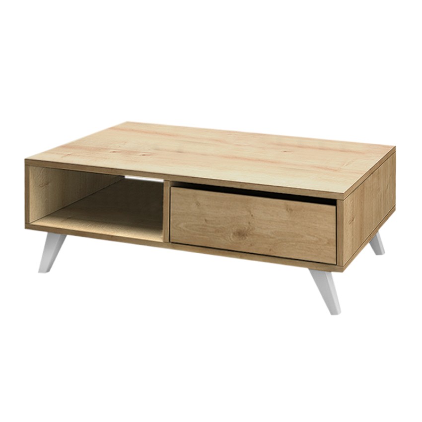 Τραπεζάκι σαλονιού Aster από μελαμίνη χρώμα sonoma 120x56x40εκ.
