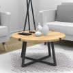 Τραπεζάκι σαλονιού Mauricio μεταλλικό - μελαμίνης χρώμα sonoma - ανθρακί 78x78x43εκ.