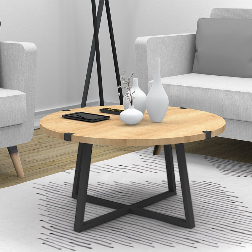 Τραπεζάκι σαλονιού Mauricio μεταλλικό - μελαμίνης χρώμα sonoma - ανθρακί 78x78x43εκ. Τραπεζάκι σαλονιού Mauricio μεταλλικό - μελαμίνης χρώμα sonoma - ανθρακί 78x78x43εκ.