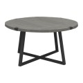 Τραπεζάκι σαλονιού Mauricio μεταλλικό - μελαμίνης χρώμα γκρι σκυροδέματος 78x78x43εκ.