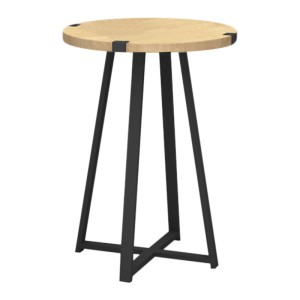 Βοηθητικό τραπεζάκι Pedro μεταλλικό - μελαμίνης χρώμα sonoma - ανθρακί 44x44x58εκ.