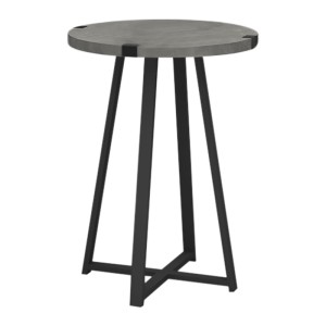 Βοηθητικό τραπεζάκι Pedro μεταλλικό - μελαμίνης χρώμα γκρι σκυροδέματος 44x44x58εκ.