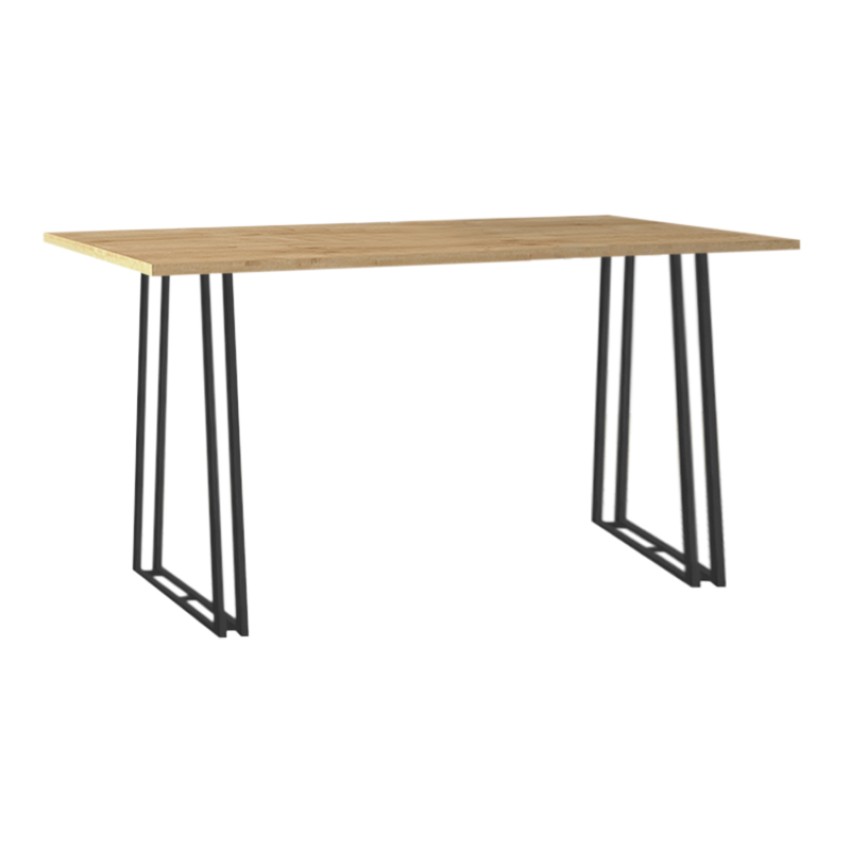 Τραπέζι Gable μεταλλικό - μελαμίνης χρώμα sonoma - ανθρακί 140x80x76εκ.