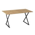 Τραπέζι Bette μεταλλικό - μελαμίνης χρώμα sonoma - ανθρακί 140x80x76εκ.