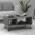 Τραπεζάκι σαλονιού Don μελαμίνης χρώμα γκρι σκυροδέματος 90x55x44εκ.