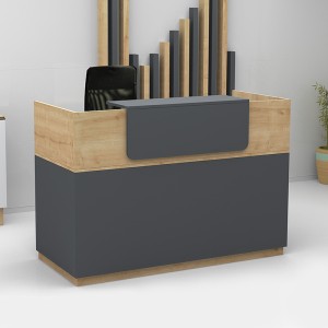 Γραφείο reception μελαμίνης Lemmon χρώμα sonoma - ανθρακί 160x70x110εκ. Γραφείο reception μελαμίνης Lemmon χρώμα sonoma - ανθρακί 160x70x110εκ.
