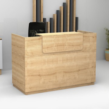 Γραφείο reception μελαμίνης Lemmon χρώμα sonoma 160x70x110εκ.