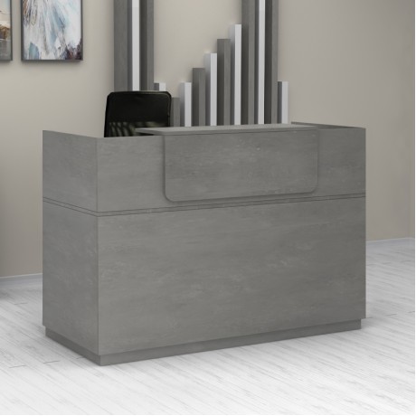 Γραφείο reception Lemmon χρώμα γκρι σκυροδέματος 160x70x110εκ.
