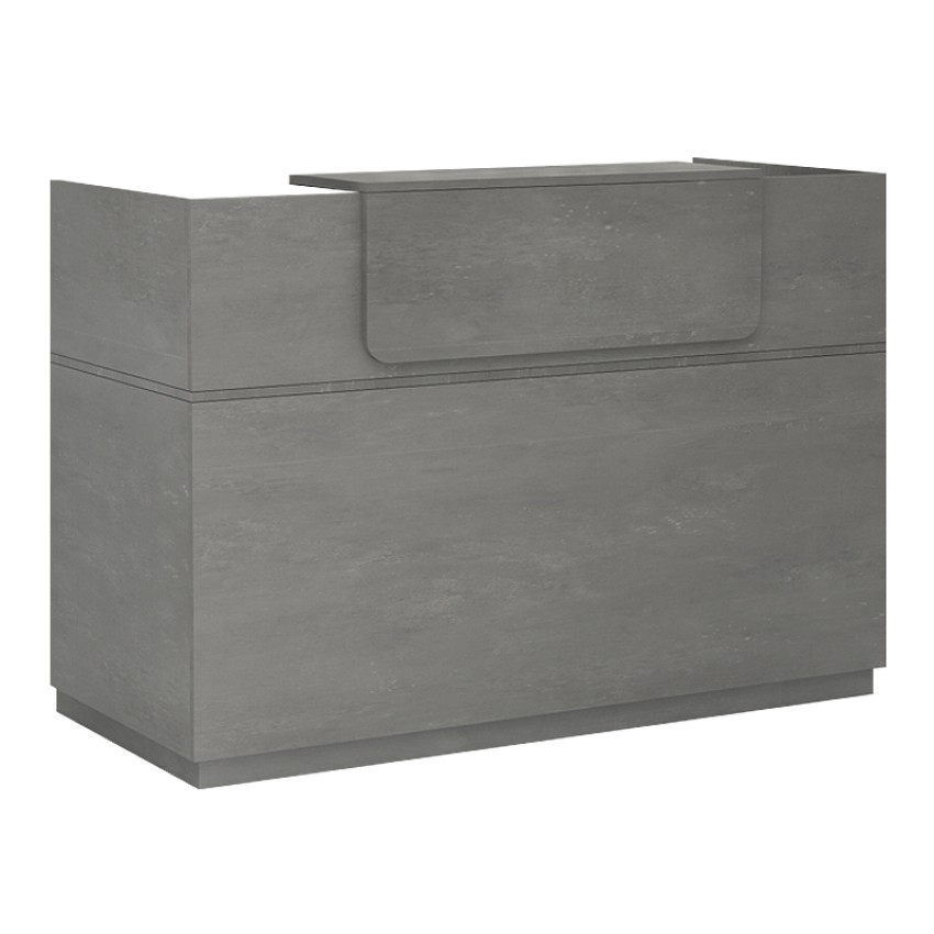 Γραφείο reception Lemmon χρώμα γκρι σκυροδέματος 160x70x110εκ.