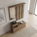 Έπιπλο εισόδου Raynold χρώμα καρυδί 100x30x180εκ.