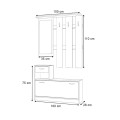 Έπιπλο εισόδου Raynold χρώμα καρυδί 100x30x180εκ.