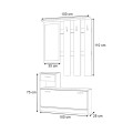 Έπιπλο εισόδου Raynold χρώμα φυσικό οξιάς 100x30x180εκ.