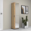 Ντουλάπα ρούχων - παπουτσοθήκη Visla μονόφυλλη με καθρέπτη χρώμα φυσικό οξιάς 45x36x187εκ. Ντουλάπα ρούχων - παπουτσοθήκη Visla μονόφυλλη με καθρέπτη χρώμα φυσικό οξιάς 45x36x187εκ.