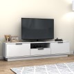 Έπιπλο τηλεόρασης Mensa χρώμα λευκό 180x35x43cm.