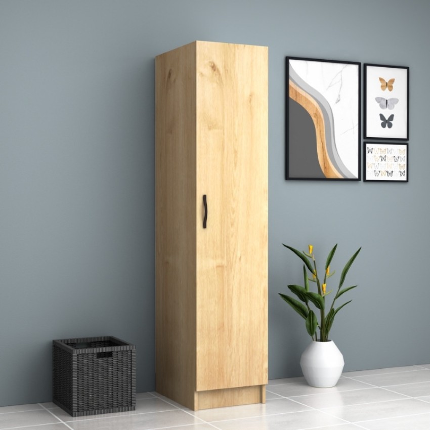 Ντουλάπα ρούχων Ricardo μονόφυλλη χρώμα φυσικό οξιάς 40x51,8x181εκ.