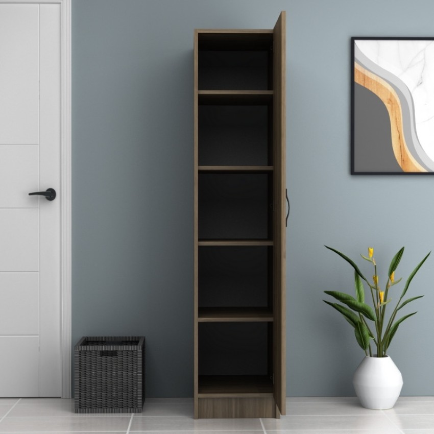 Ντουλάπα ρούχων Ricardo μονόφυλλη χρώμα καρυδί 40x51,8x181εκ.