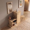 Έπιπλο εισόδου Cute χρώμα φυσικό οξιάς 90x35x95εκ.