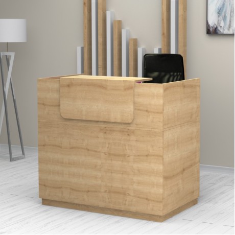 Γραφείο reception Lemmon χρώμα φυσικό οξιάς 120x70x110εκ.